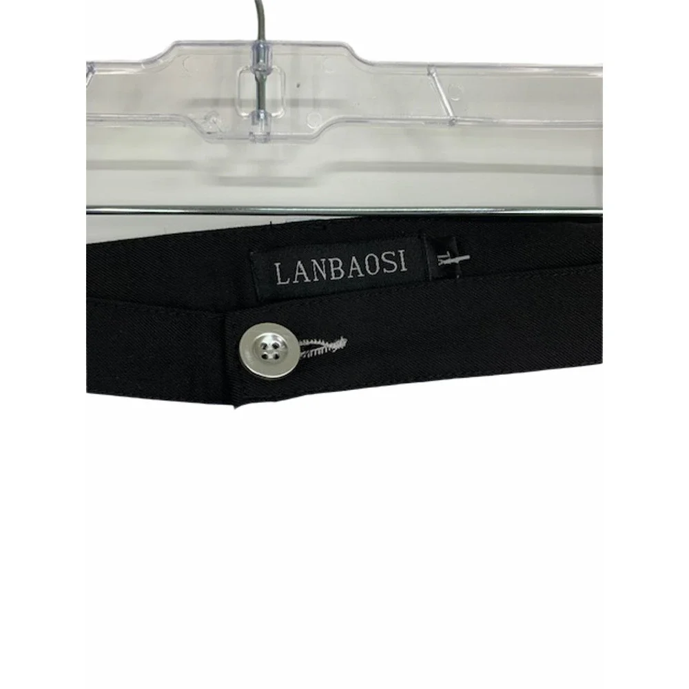 NWT Lanbaosi White Black Trim Straight Leg Pant XL